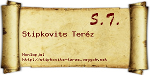 Stipkovits Teréz névjegykártya