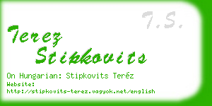 terez stipkovits business card